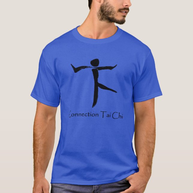 Connexion Tai Chi, logo noir masculin T-Shirt (Devant)
