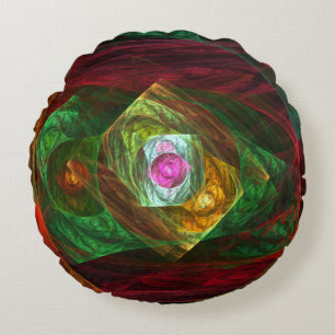 Connexions dynamiques Coussin arrondi art Abstrait