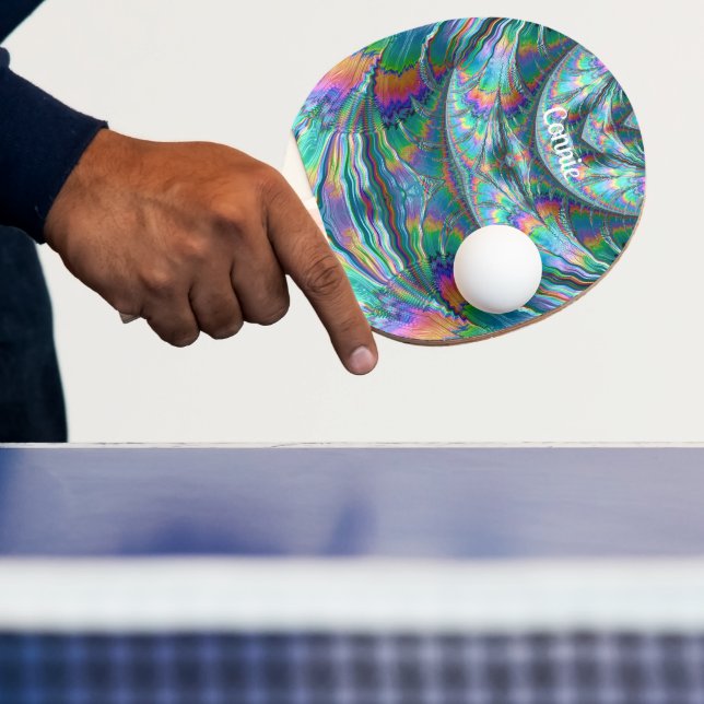 CONNIE ~ PASTELS ~ Original Fractal ~ Ping Pong ~ Ping Pong Paddle (Insitu)