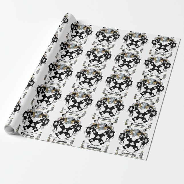 Connolly Family Crest Wrapping Paper (Unrolled)