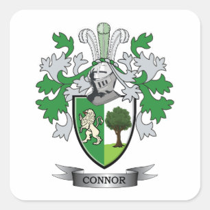 Connor Coat of Arms Square Sticker