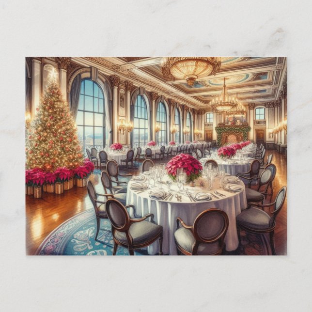 Connor Hotel Christmas Dining Joplin MO  Postcard (Front)