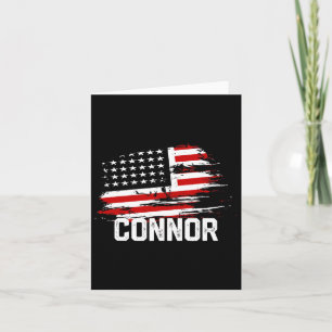 Connor Usa Flag Personalized 4th Of July Connor Card