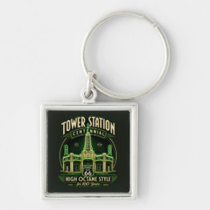 Conoco Shamrock Texas Travel Keepsake Keychain