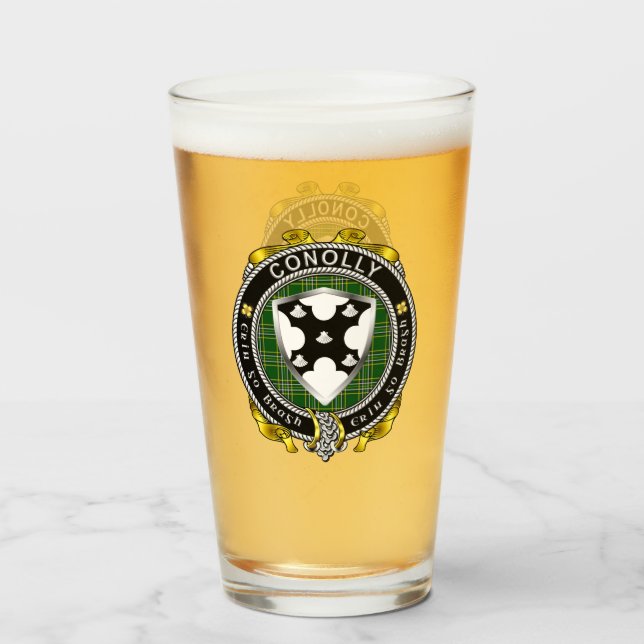 Conolly/O'Conolly Irish Beer Glass (Front Filled)