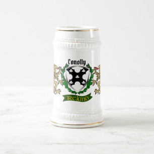 Conolly/O'Conolly Irish Shield Personalized Beer Stein
