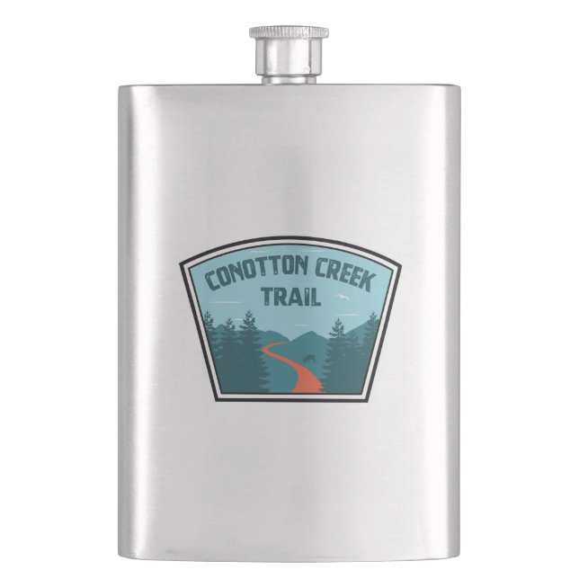 Conotton Creek Trail Hip Flask (Front)