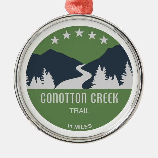 Conotton Creek Trail Metal Ornament (Front)