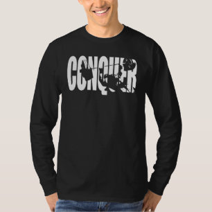 Conquer Bench Press Motivational T-Shirt