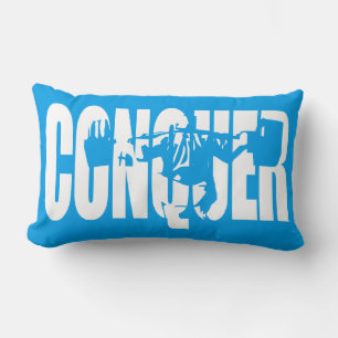 CONQUER (Body building Motivation) Lumbar Pillow