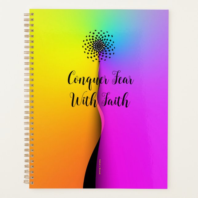 Conquer Fear With Faith Personalize Planner (Front)