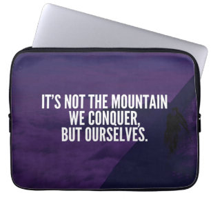 Conquer Mountain - Motivational Laptop Sleeve