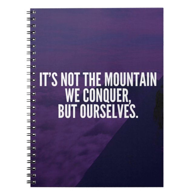 Conquer Mountain - Motivational Notebook (Front)