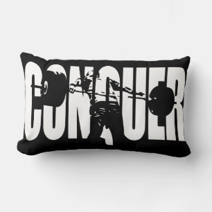 CONQUER - Olympic Weightlifting - Gym Motivational Lumbar Pillow