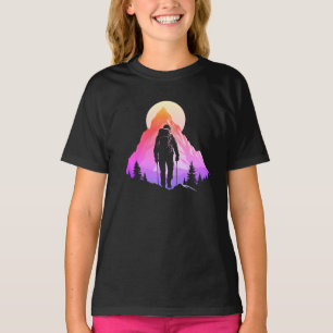 Conquer the Peak Bold Mountain Hiker Silhouette T-Shirt