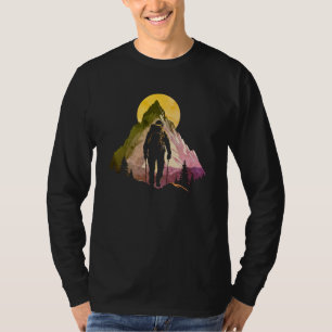 Conquer the Peak Bold Mountain Hiker Silhouette T-Shirt