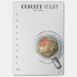 Conquer Today (with coffee...) Post-it Notes