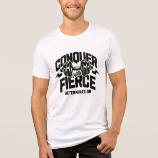 Conquer with Fierce - Motivational Fitness Design Tri-Blend Shirt