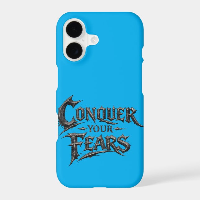 Conquer Your Fears Light Blue Phone Case (Back)