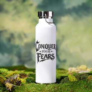 Conquer Your Fears Personalised Motivational Water Bottle