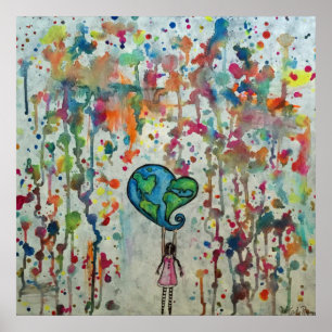 Conquering Chaos Love Abstract Poster