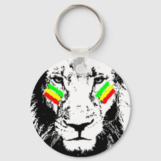 Conquering Lion Rasta Eye Black Keychain
