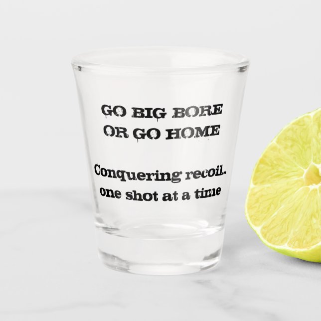Conquering Recoil Shot Glass (Front)