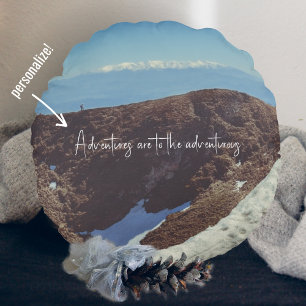 Conquering the Summit Round Pillow