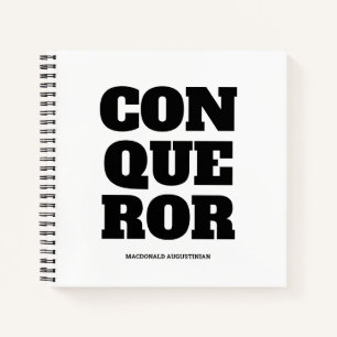 CONQUEROR Personalized Motivational Notebook