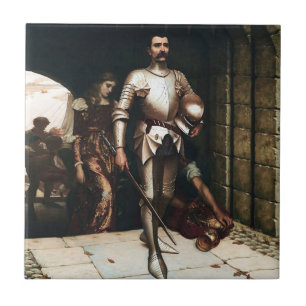 “Conquest” Medieval Painting by Edmund Blair Leigh Tile