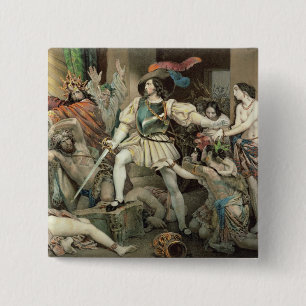 Conquest of Mexico 2 Inch Square Button