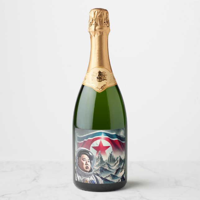 Conquest of space sparkling wine label (Front)