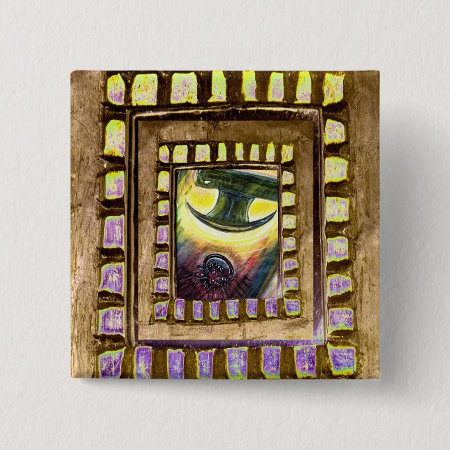 Conquest Over Evil 2 Inch Square Button (Front)