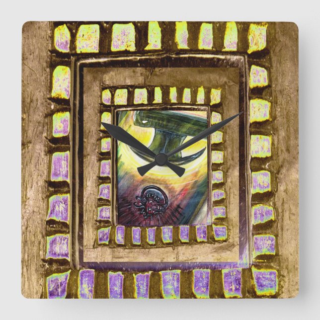 Conquest Over Evil Square Wall Clock (Front)