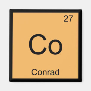 Conrad Name Chemistry Element Periodic Table Magnet