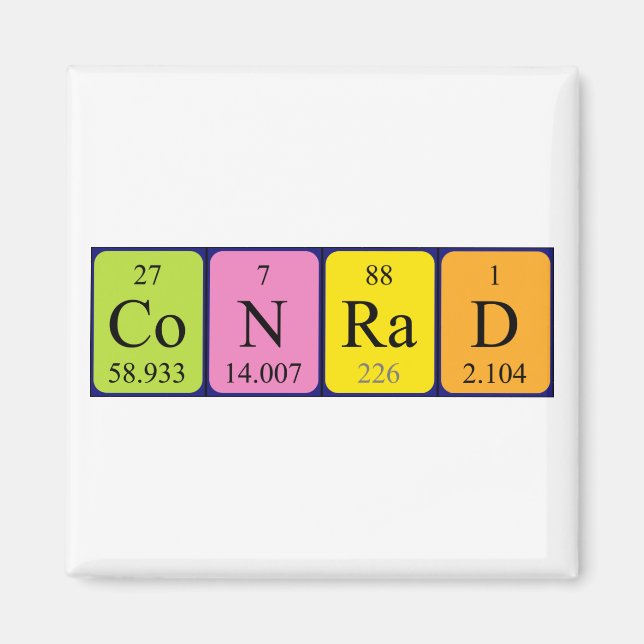 Conrad periodic table name magnet (Front)