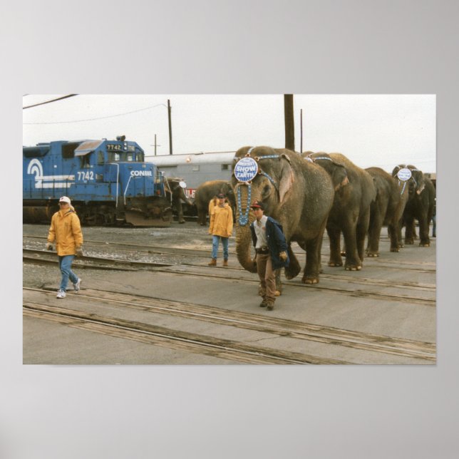 Conrail Elephants on The March Poster (Front)
