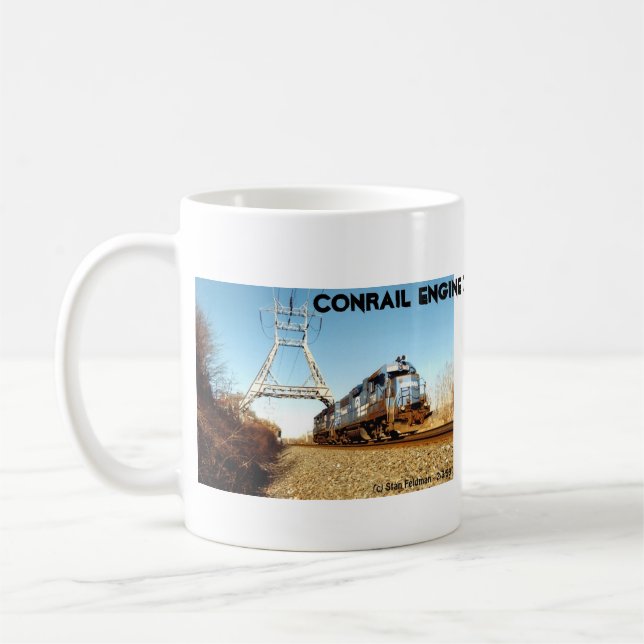 Conrail Engine 7741 at Pencoyd Penna Coffee Mug (Left)