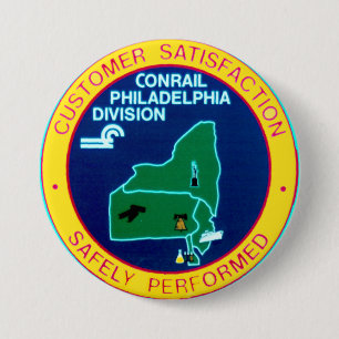 Conrail Philadelphia Division  3 Inch Round Button