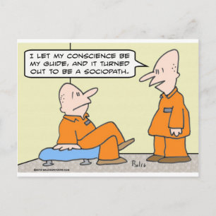 conscience guide sociopath prisoner postcard