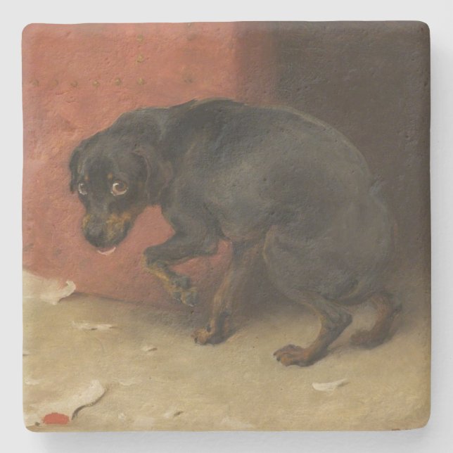 Conscience Makes Cowards Of Us All Stone Coaster (Front)