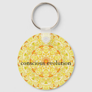 conscious evolution t-shirt keychain