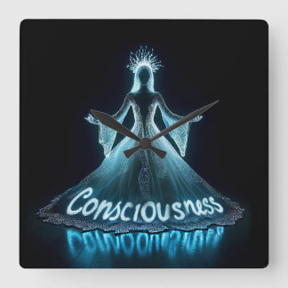 Consciousness / Conscience Square Wall Clock