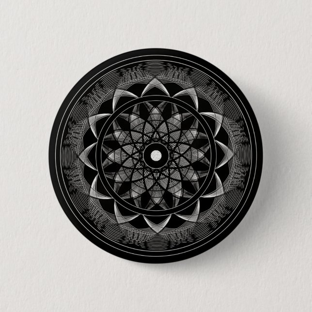 Consciousness - Sacred Geometry Mandala 2 Inch Round Button (Front)