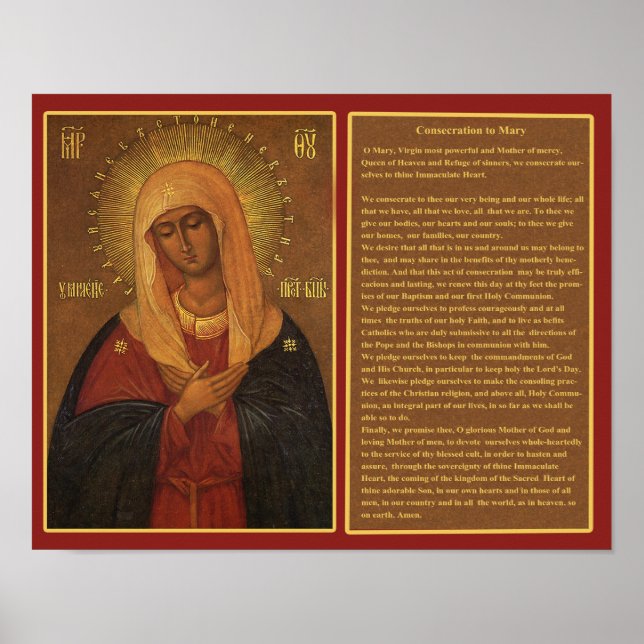 CONSECRATION TO MARY. POSTER (Front)