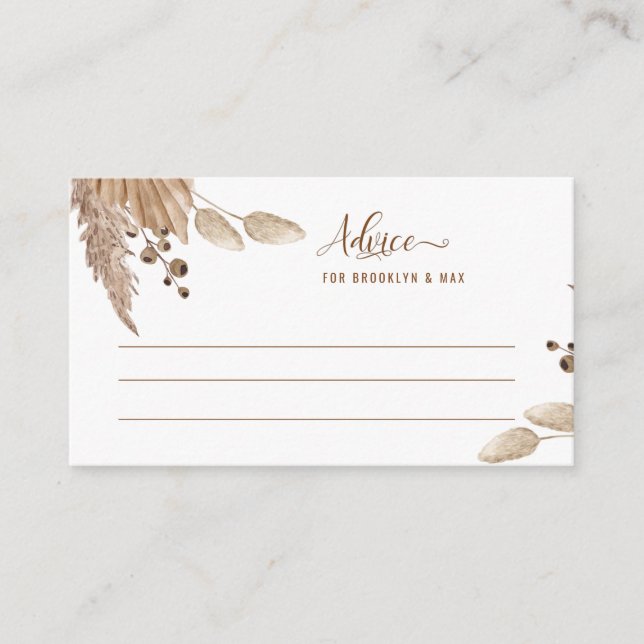 Conseil baby shower Carte Brown et rose (Devant)