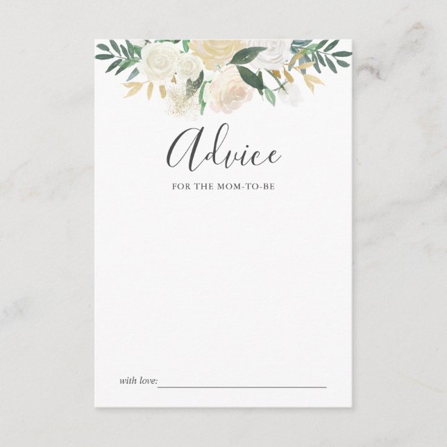 Conseil Baby shower Fleur Blanche (Devant)