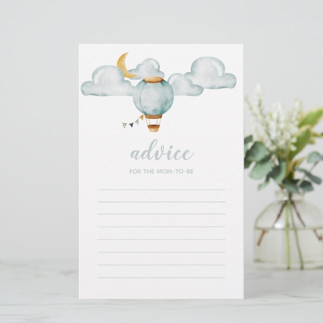 Conseil bleu doux pour la carte Maman-To-Be - Baby (Debout devant)