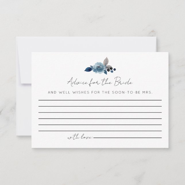 Conseil bleu Dusty pour les cartes de mariée (Devant)