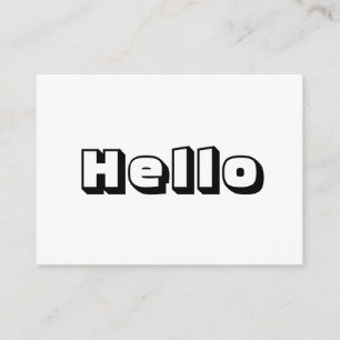 Conseil Bonjour, audacieuse carte blanche noire moderne